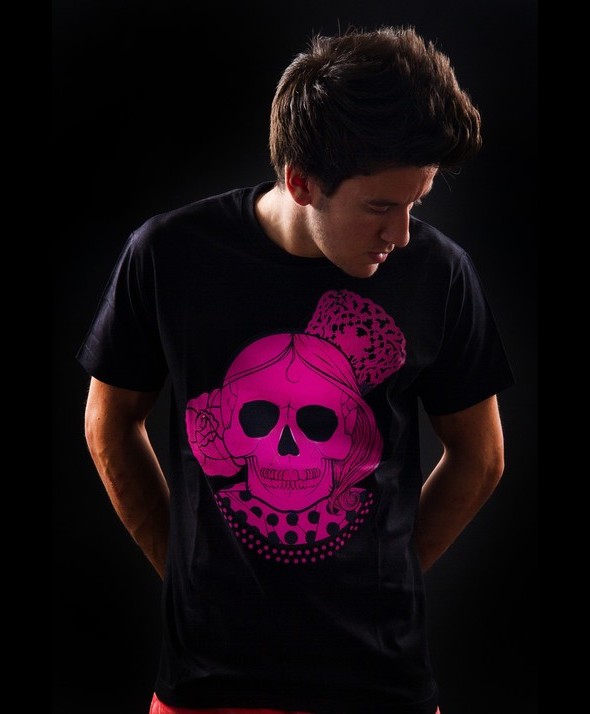 Pink Flamenco Skull Kusama Tshirt